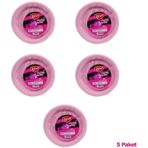 Roll-Up Kullan At Renkli Pembe Parti Davet Plastik Tabak - 22 Cm. - 25 Adetlik 5 Paket