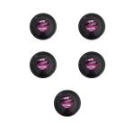 Roll-Up Kullan At Renkli Siyah Parti Davet Plastik Tabak - 22 Cm. - 25 Adetlik 5 Paket
