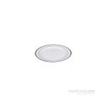 Roll-Up Lüks Plastik Tabak Gümüş Yaldızlı Beyaz 19cm 6lı - 19 cm