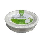 Roll-up Nature Ekolojik Karton Kağıt Tek Kullanımlık Oval Tabak - 20x26 Cm. - 25 Adetlik 1 Paket Beyaz