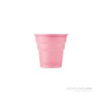 Roll-Up Plastik Meşrubat Bardağı Pembe 7 oz 25 Adet