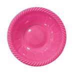 Roll Up Plastik Yuvarlak Kase Şeker Pembe 22 Cm. 6'lı