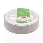 Roll-Up Roll-up Nature Ekolojik Karton Kağıt Parti Tek Kullanımlık Tabak - 18 Cm. - 25 Adetlik 1 Paket Beyaz