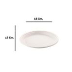 Roll-Up Roll-up Nature Ekolojik Karton Kağıt Parti Tek Kullanımlık Tabak - 18 Cm. - 50 Adetlik 1 Paket Beyaz