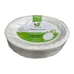Roll-Up Roll-up Nature Ekolojik Karton Kağıt Tek Kullanımlık Oval Tabak - 20x26 Cm. - 25 Adetlik 1 Paket Beyaz