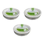 Roll-Up Roll-up Nature Ekolojik Karton Kağıt Tek Kullanımlık Oval Tabak - 20x26 Cm. - 50 Adetlik 3 Paket Beyaz