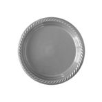 Roll-Up Tek Kullanımlık Plastik Tabak 22cm -gümüş- 24 Adet