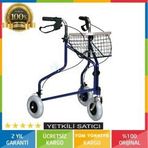 Rollatör 3 Tekerlekli Walker Yürüteç YEŞİL RENK