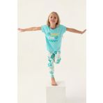 Roly Poly 3394-2 Kız Çocuk Çiçekli Kısa Kol Pijama Takım