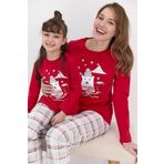 ROLY POLY Anne-kız Kombin Kırmızı Pijama Takım.
