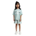 ROLY POLY RP3621-2 KIZ ÇOCUK ŞORT TAKIM SU YEŞİLİ 3-4