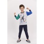 Rolypoly 2510 Erkek Çocuk Uzun Kol Pijama Takımı - 3 - Gri