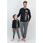 Rolypoly 2539 Garson The Future Siyah Erkek Çocuk Pijama Takımı - 10 - 11 Yaş