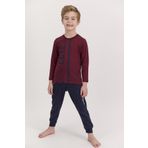 Rolypoly 2542 Connected Bordo Erkek Çocuk Pijama Takımı