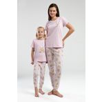 Rolypoly Anne & Kız Pijama Takımı, (Ayrı Ayrı Satılmaktadır) %100 Pamuk, Kısa Kol, Bisiklet Yaka, Baskılı