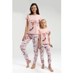 Rolypoly Anne & Kız Pijama Takımı, (Ayrı Ayrı Satılmaktadır) %100 Pamuk, Kısa Kol, Bisiklet Yaka, Limon Baskı