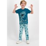 RolyPoly Dinosarius Koyu Petrol Erkek Çocuk Pijama Takımı - 2 - 3 Yaş