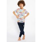 RolyPoly Enjoy Summer Gri Melanj Erkek Çocuk Pijama Takım