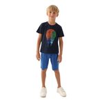 Rolypoly Erkek Çocuk Bermuda Pijama Takımı Lacivert 3345 Lacivert 2-3