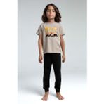 Rolypoly Erkek Çocuk Krem Kısa Kol Pijama Takım