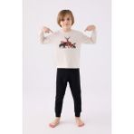 Rolypoly Erkek Çocuk Krem Pijama Takımı - 6 - 7 Yaş