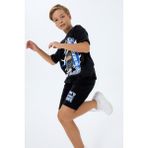 Rolypoly Erkek Çocuk Şortlu Takım 2-15 Yaş Siyah - 14 - 15 Yaş