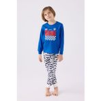 Rolypoly Erkek Çocuk Uzun Kol Pijama Takım RP3439 Cobalt