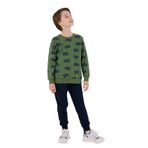 Rolypoly Erkek Çocuk Yeşil Eşofman Takımı, Uzun Kol, Lastikli Paça, Çift Cepli, 9-10 Yaş