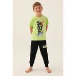Rolypoly Erkek Çocuk Yeşil Kısa Kol Pijama Takım - 14 - 15 Yaş