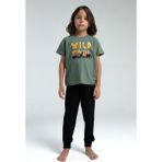 Rolypoly Erkek Çocuk Yeşil Kısa Kol Pijama Takım - 3 - 4 Yaş