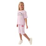 Rolypoly Kız Çocuk Kapri Pijama Takımı, 4-5 Yaş, RP3387-C-V2, Mor, kız-çocuk