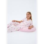 Rolypoly Kız Çocuk Pembe Gömlek Pijama Takım