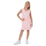 Rolypoly Kız Çocuk Pembe Kolsuz Bisiklet Yaka Elbise, 7-8 Yaş