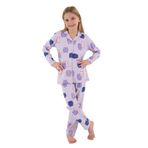 Rolypoly Kız Çocuk Pijama Takımı, Mor, Gömlek Kesim, Uzun Kol, 4-5 Yaş
