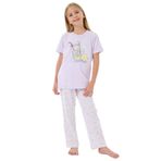 Rolypoly Kız Çocuk Pijama Takımı, Mor, Kısa Kollu, 14-15 Yaş