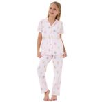 Rolypoly Kız Çocuk Pijama Takımı, Pembe, Gömlek Yaka, Kısa Kol, 3-4 Yaş