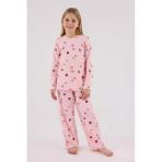 Rolypoly Kız Çocuk Uzun Kol Pijama Takım Açık Pembe