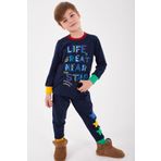 RolyPoly Life Great Near Star Lacivert Erkek Çocuk Uzun Kol Pijama Takım