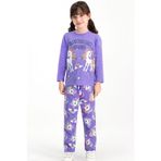 RolyPoly Mor Kız Çocuk Pijama Takımı