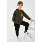 RolyPoly Nyc Dept Haki Uzun Kol Erkek Çocuk Pijama Takım