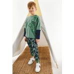 RolyPoly Stay Young Yeşil Uzun Kol Erkek Çocuk Pijama Takım