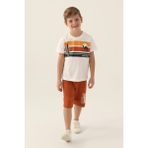 RolyPoly Sunset Krem Erkek Çocuk Bermuda Takım - 14 - 15 Yaş