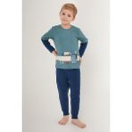 Rolypoly Tool Team Mavi Erkek Çocuk Uzun Kol Pijama Takım - Pastel Yeşil - 3 - 4 Yaş