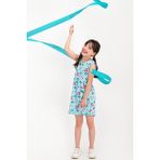Rolypoly Unicorn Bebe Mavi Kolsuz Kız Çocuk Homewear Elbise - 3 - 4 Yaş