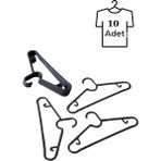 Rom Life 10 Adet Plastik Siyah Elbise Gömlek Pantolon Askısı MIT1128 Romshp 1067323 - Ahşap Rengi