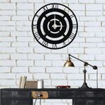 Roma 100 Benzersiz Tasarım Metal Duvar Saati Romen Rakamları - Metal Duvar Sanatı Eserleri - Metal Duvar Dekoru Ev Ofis Dekorasyonu Modern Endüstriyel Sessiz Hareket (20" G x 20" Y/51x51cm)
