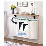 Roma - Dresuar Montaj Gerektirmeyen 80X18 cm Mdf Oval Kesim Petek Üstü Uçan Raf Kitaplık - Atlantik Çam