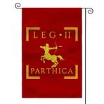 Roma Lejyonu Bahçe Bayrağı 30,48 cm x 45,72 cm - Çift Taraflı SPQR Askeri Amblem Dış Mekan Dekoru (LEGIO II PARTHICA)