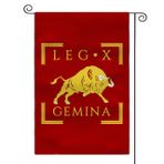Roma Lejyonu Bahçe Bayrağı 30,48 cm x 45,72 cm - Çift Taraflı SPQR Askeri Amblem Dış Mekan Dekoru (LEGIO X GEMINA)
