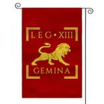 Roma Lejyonu Bahçe Bayrağı 30,48 cm x 45,72 cm - Çift Taraflı SPQR Askeri Amblem Dış Mekan Dekoru (LEGIO XIII GEMINA)